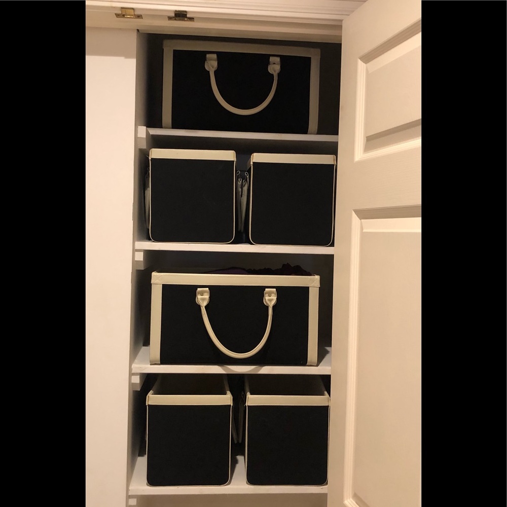 DOUBLE HANDLED CANVAS COVERED STORAGE BINS - Picture 3 of 10